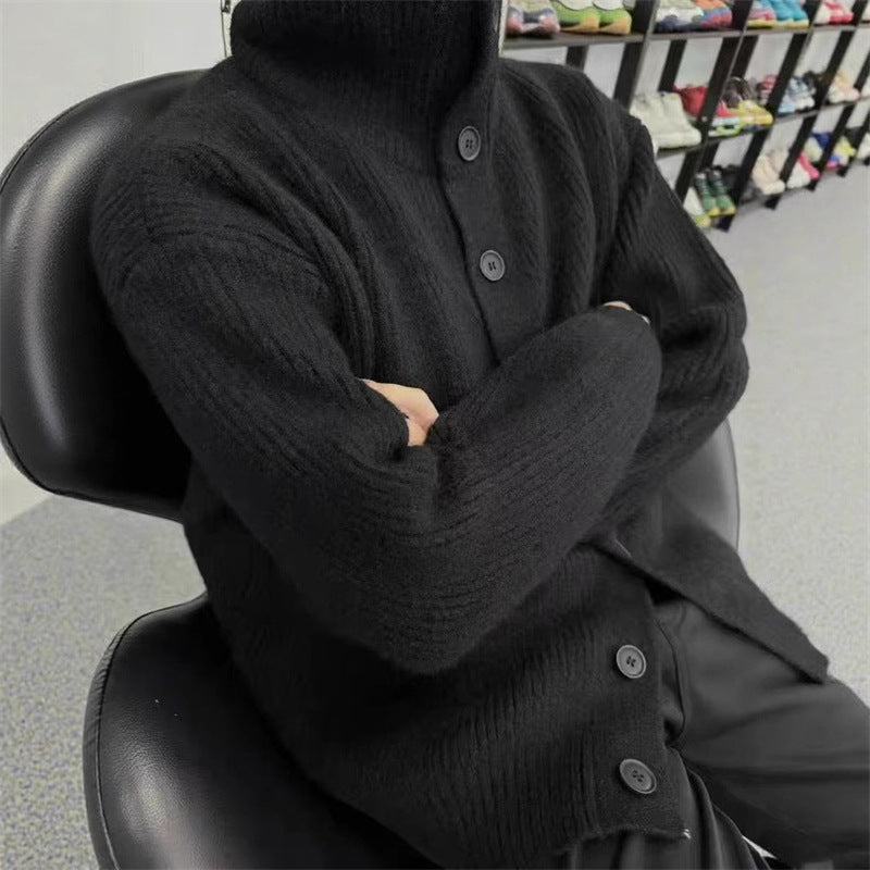 Kvinnors avslappnade stickad cardigan med knappstängning och oversized passform Mirla-Eva Jonsson