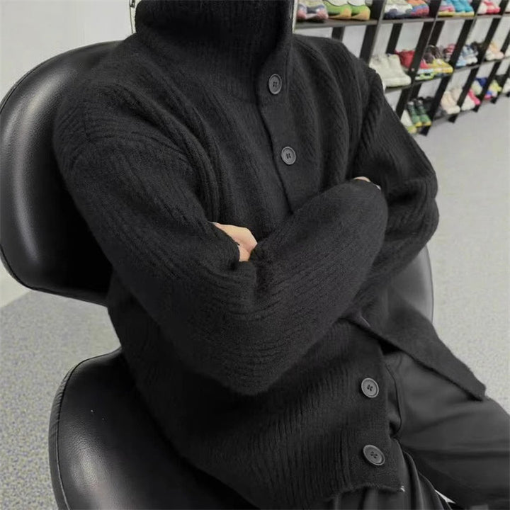 Kvinnors avslappnade stickad cardigan med knappstängning och oversized passform Mirla-Eva Jonsson