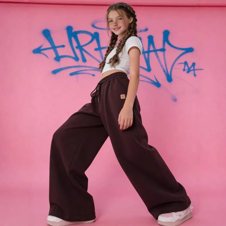 Kvinnors avslappnade sweatpants med elastisk midja och bred passform-Eva Jonsson