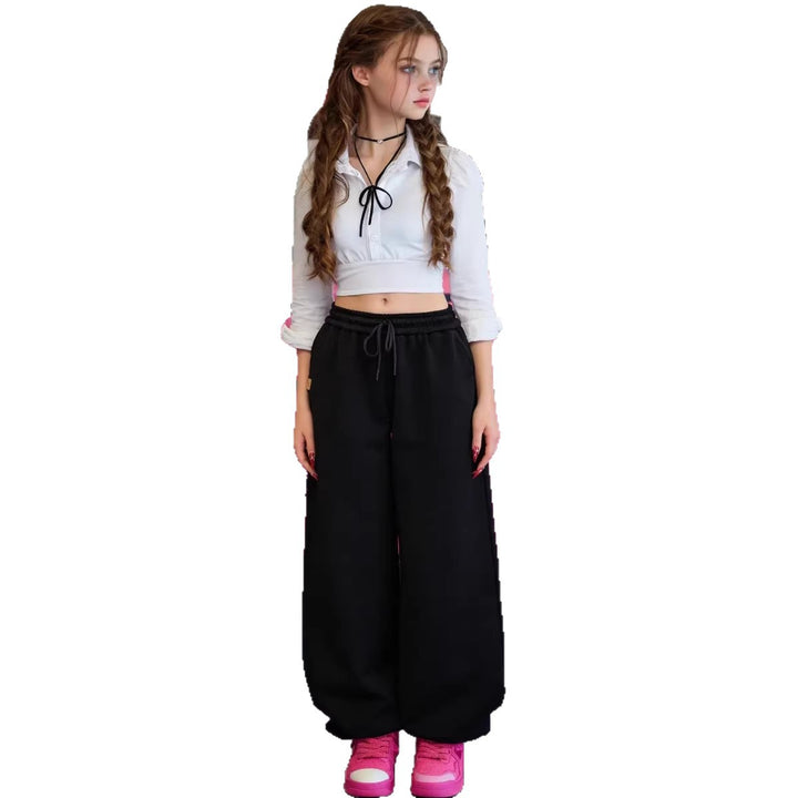 Kvinnors avslappnade sweatpants med elastisk midja och bred passform-Eva Jonsson