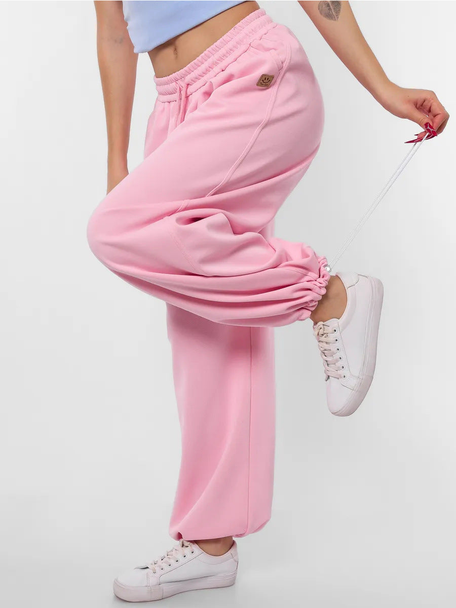 Kvinnors avslappnade sweatpants med elastisk midja och bred passform-Eva Jonsson