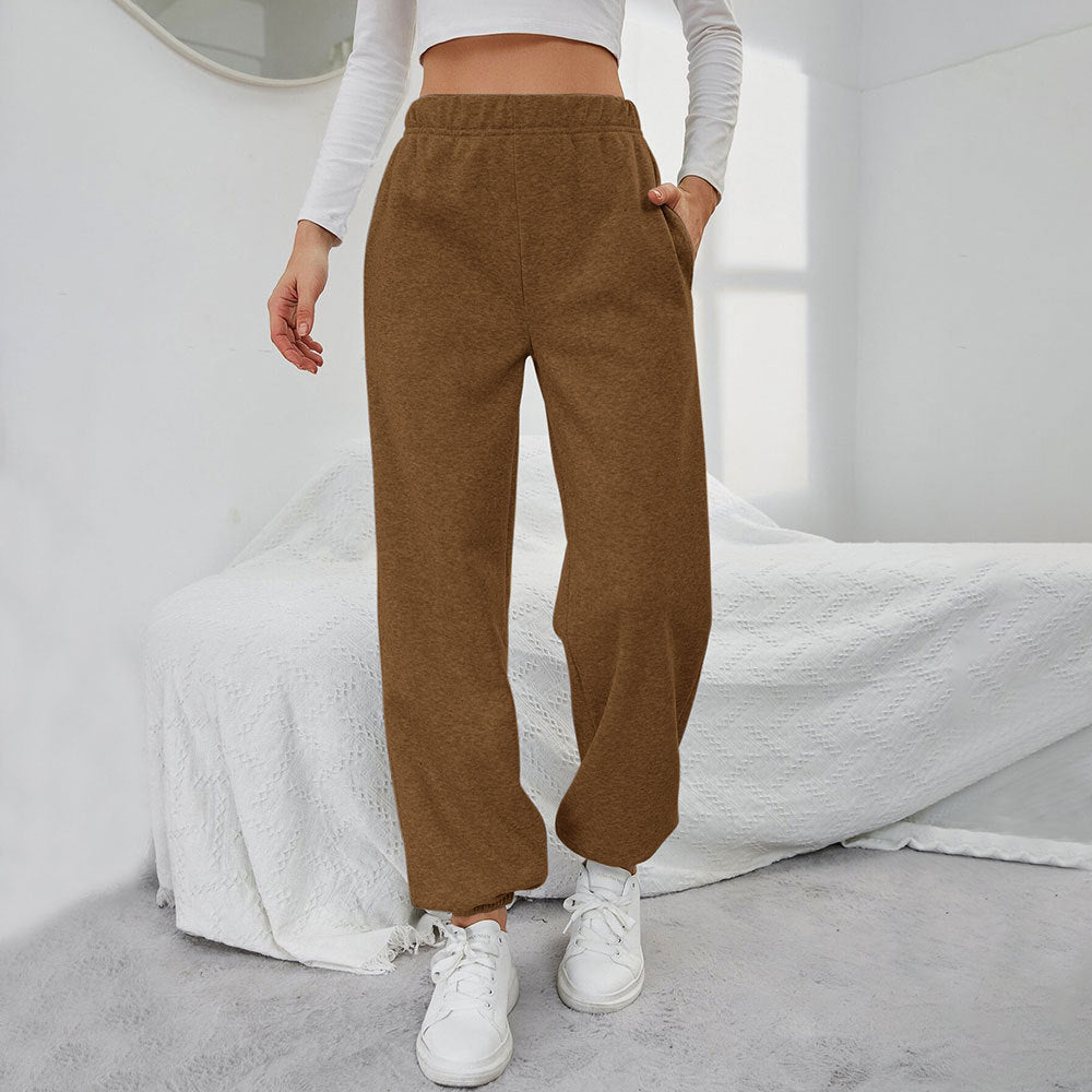 Kvinnors avslappnade sweatpants med elastisk midja och sidofickor Mirla-Eva Jonsson
