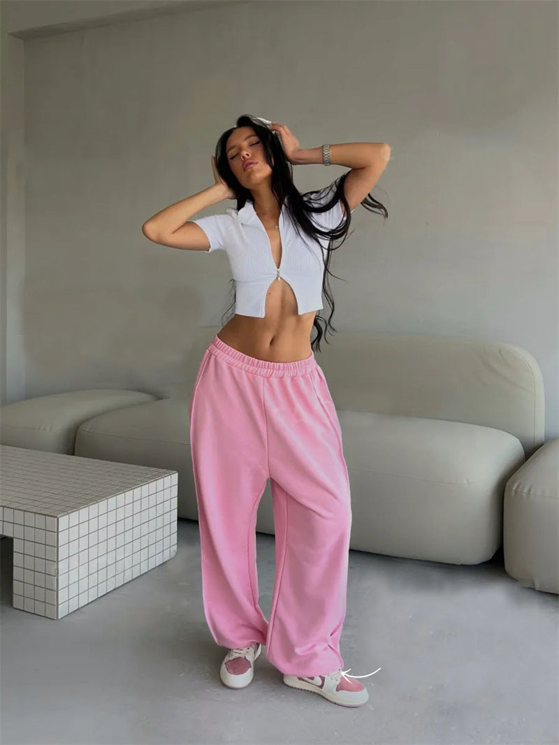 Kvinnors avslappnade sweatpants med en lös passform och elastisk midja Mirla-Eva Jonsson