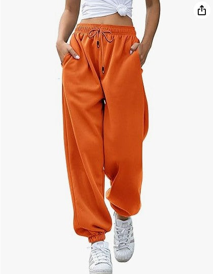 Kvinnors avslappnade sweatpants med hög midja och sid dragkedjefickor Mirla-Eva Jonsson