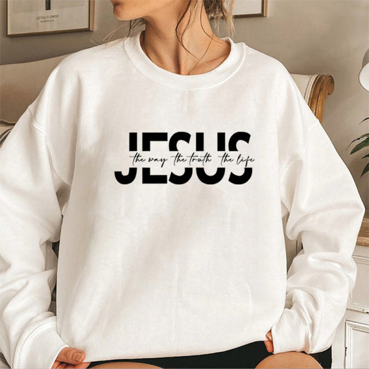 Kvinnors avslappnade sweatshirt med inspirerande citat och hög bärkomfort Mirla-Eva Jonsson