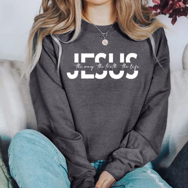 Kvinnors avslappnade sweatshirt med inspirerande citat och hög bärkomfort Mirla-Eva Jonsson