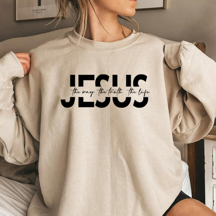 Kvinnors avslappnade sweatshirt med inspirerande citat och hög bärkomfort Mirla-Eva Jonsson