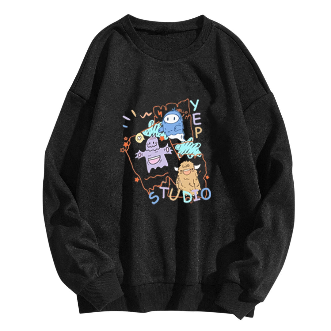 Kvinnors avslappnade sweatshirt med kreativ grafisk design Mirla-Eva Jonsson