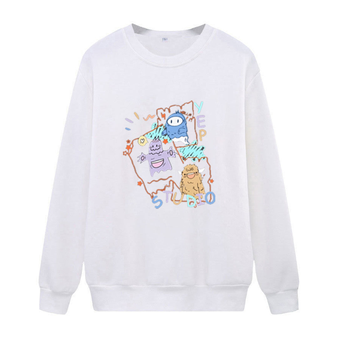 Kvinnors avslappnade sweatshirt med kreativ grafisk design Mirla-Eva Jonsson