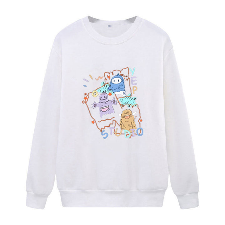 Kvinnors avslappnade sweatshirt med kreativ grafisk design Mirla-Eva Jonsson