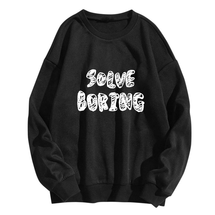 Kvinnors avslappnade sweatshirt med kreativ text Mirla-Eva Jonsson