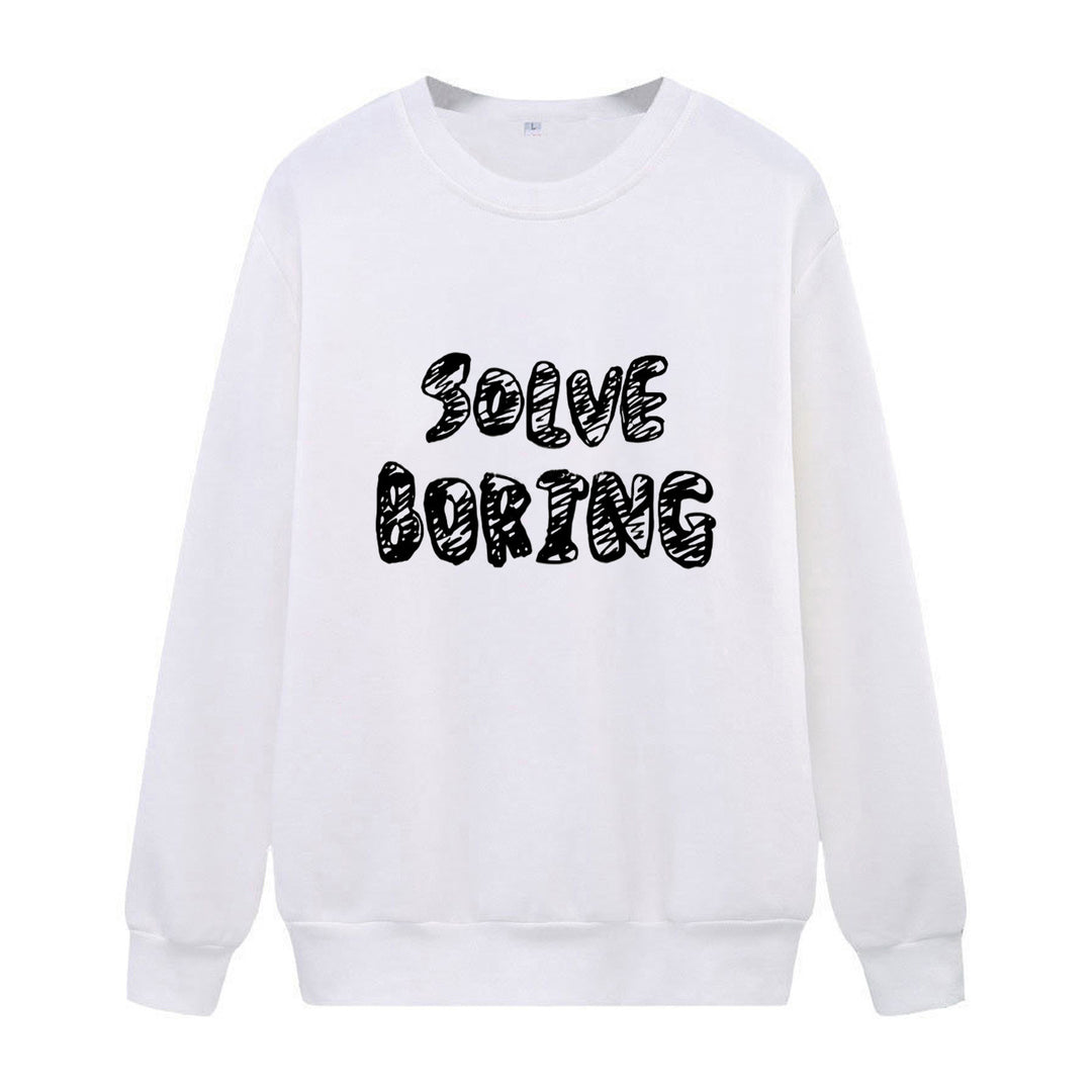 Kvinnors avslappnade sweatshirt med kreativ text Mirla-Eva Jonsson