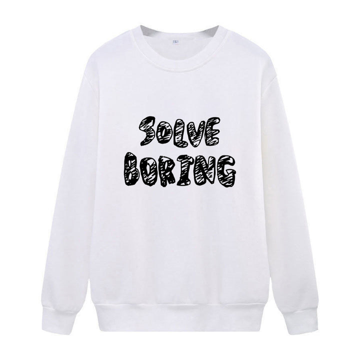 Kvinnors avslappnade sweatshirt med kreativ text Mirla-Eva Jonsson