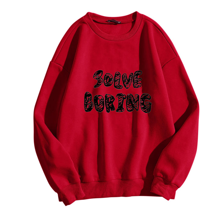 Kvinnors avslappnade sweatshirt med kreativ text Mirla-Eva Jonsson