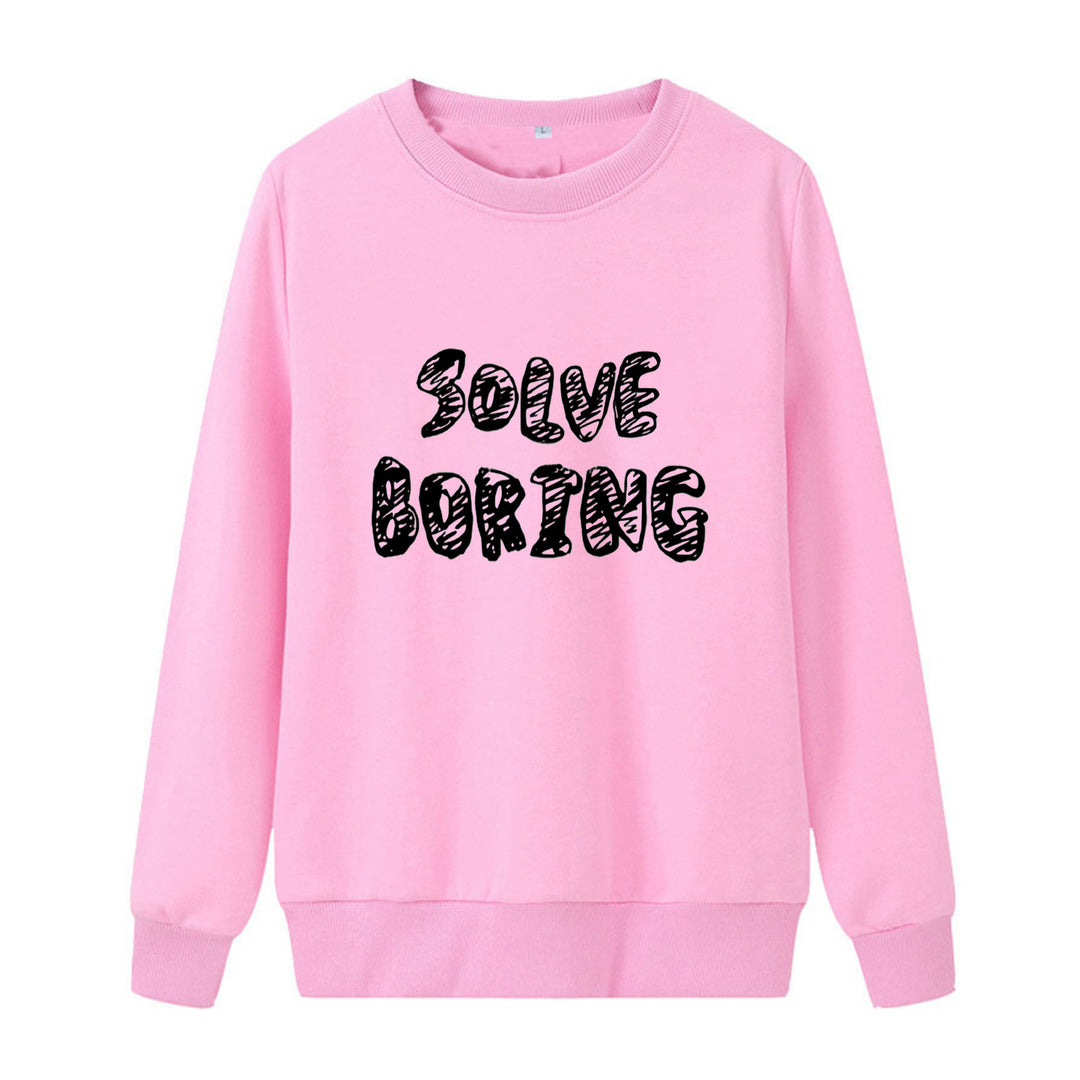 Kvinnors avslappnade sweatshirt med kreativ text Mirla-Eva Jonsson
