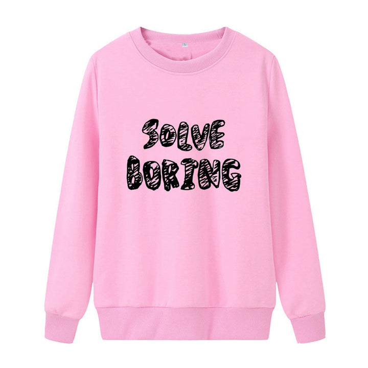 Kvinnors avslappnade sweatshirt med kreativ text Mirla-Eva Jonsson