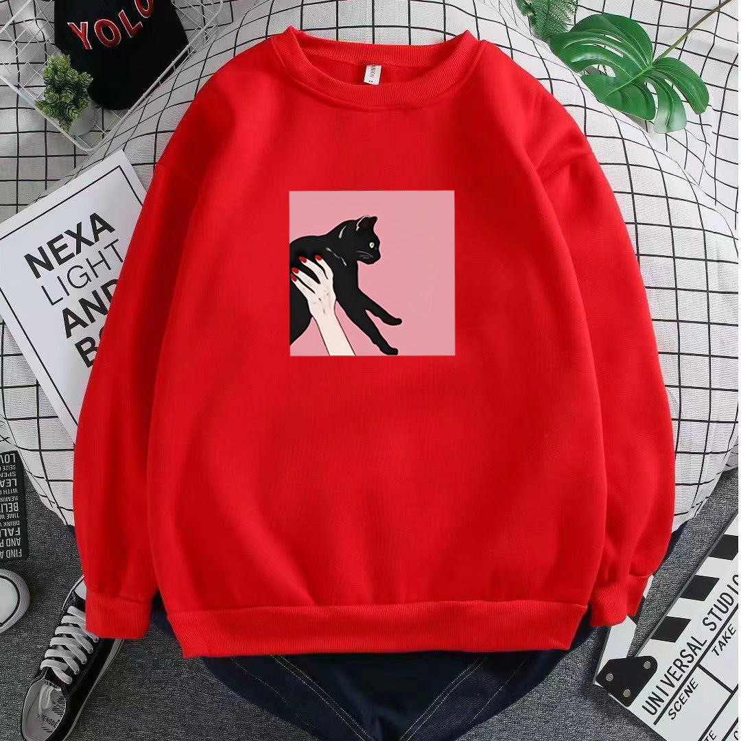 Kvinnors avslappnade sweatshirt med kreativt djurdesign Mirla-Eva Jonsson