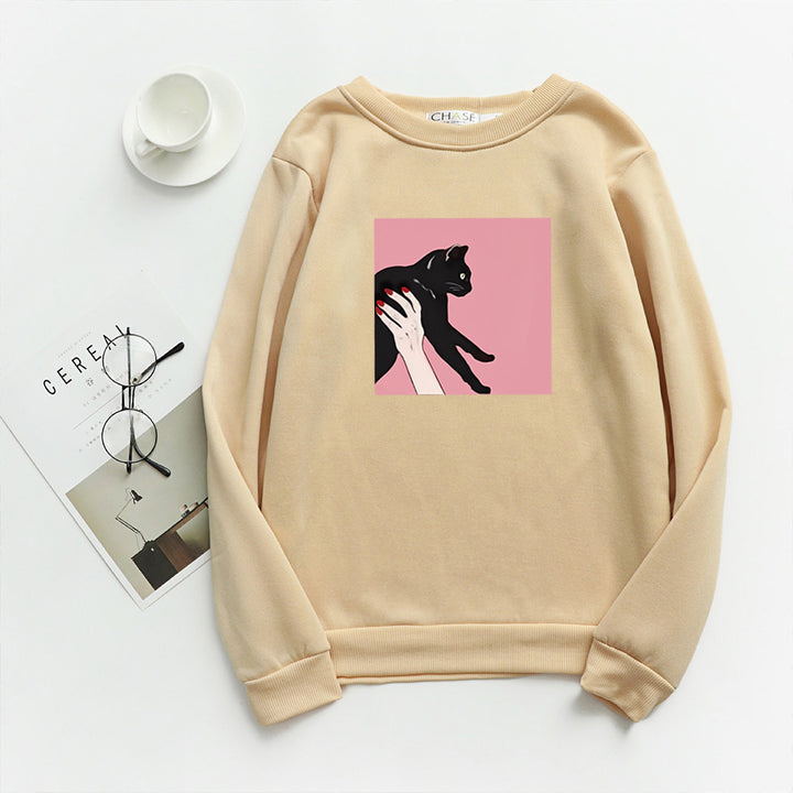 Kvinnors avslappnade sweatshirt med kreativt djurdesign Mirla-Eva Jonsson