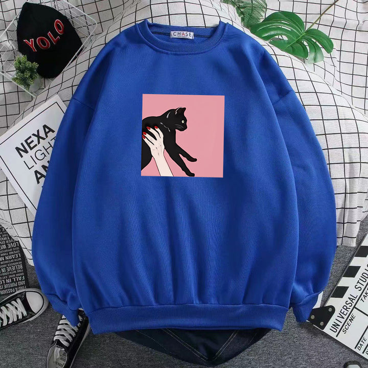 Kvinnors avslappnade sweatshirt med kreativt djurdesign Mirla-Eva Jonsson