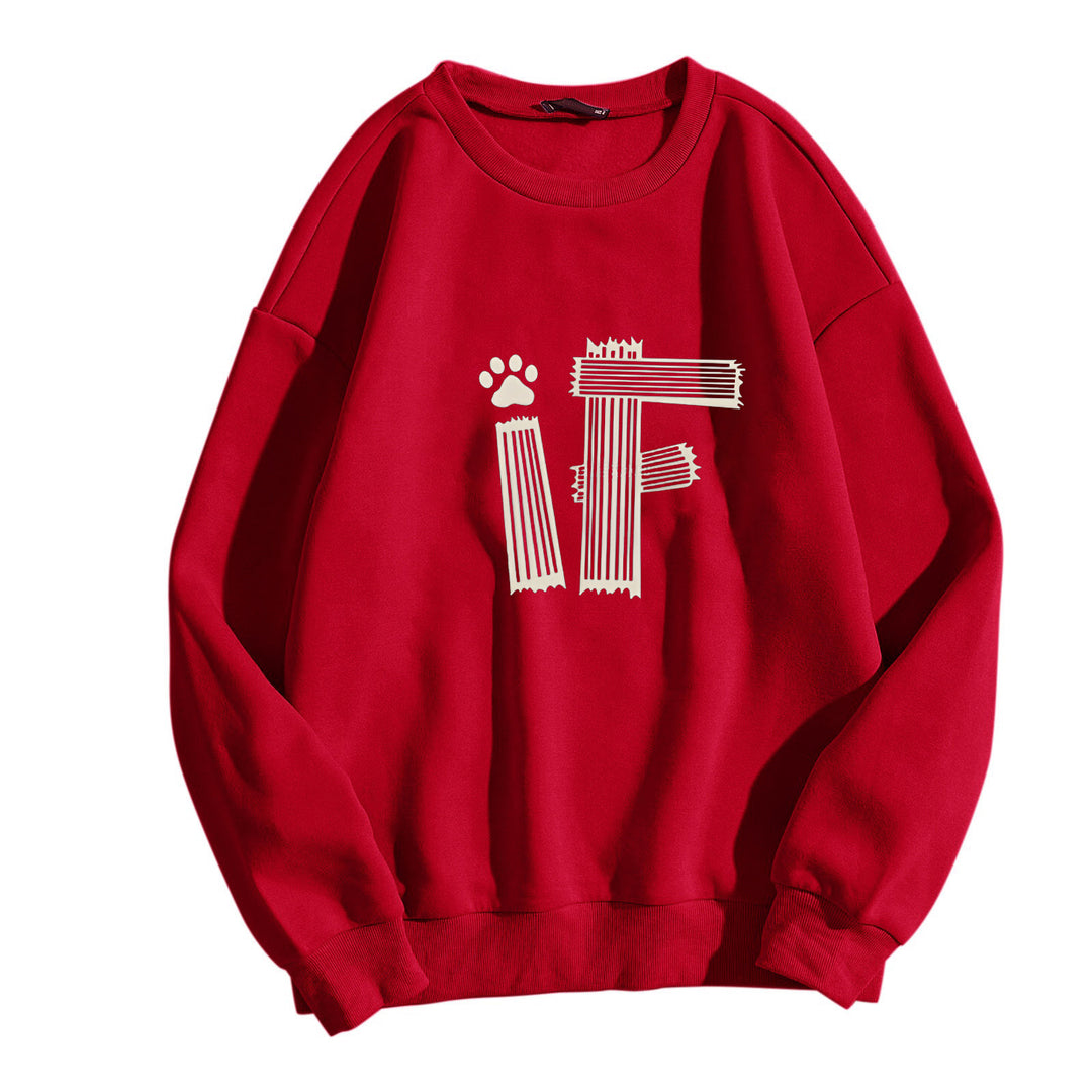 Kvinnors avslappnade sweatshirt med kreativt grafiskt tryck Mirla-Eva Jonsson