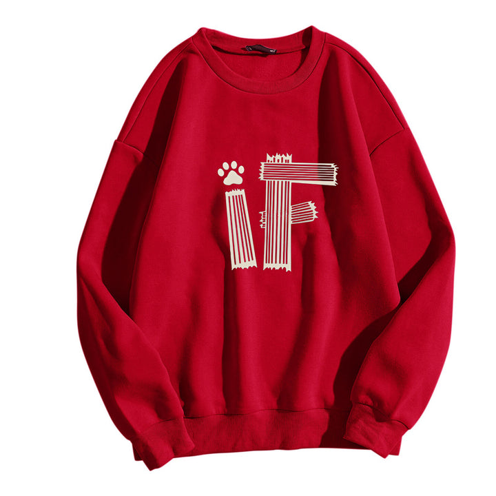 Kvinnors avslappnade sweatshirt med kreativt grafiskt tryck Mirla-Eva Jonsson