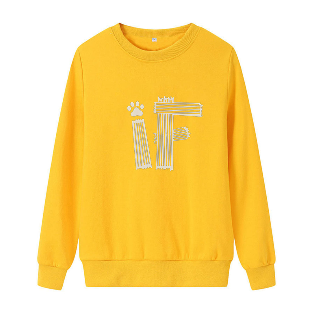 Kvinnors avslappnade sweatshirt med kreativt grafiskt tryck Mirla-Eva Jonsson