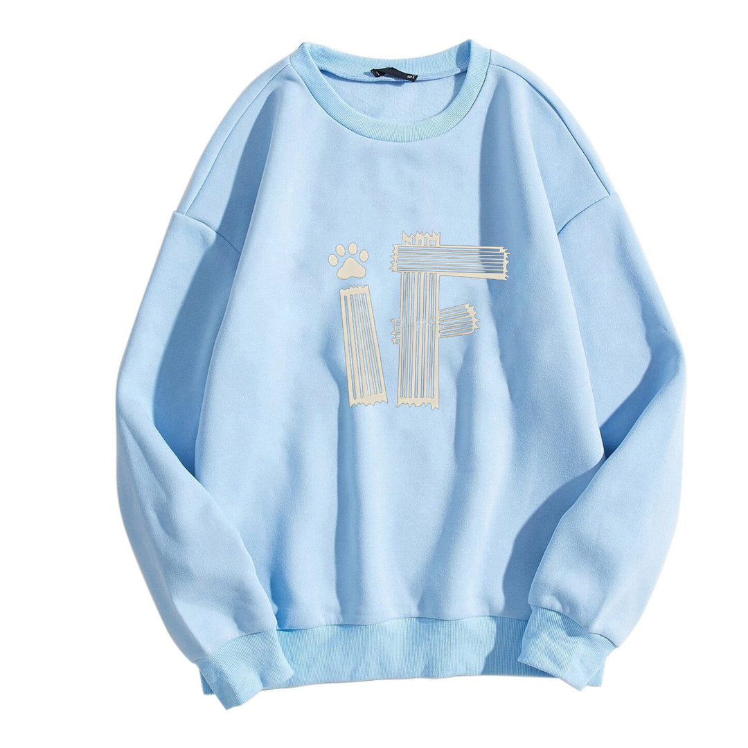 Kvinnors avslappnade sweatshirt med kreativt grafiskt tryck Mirla-Eva Jonsson
