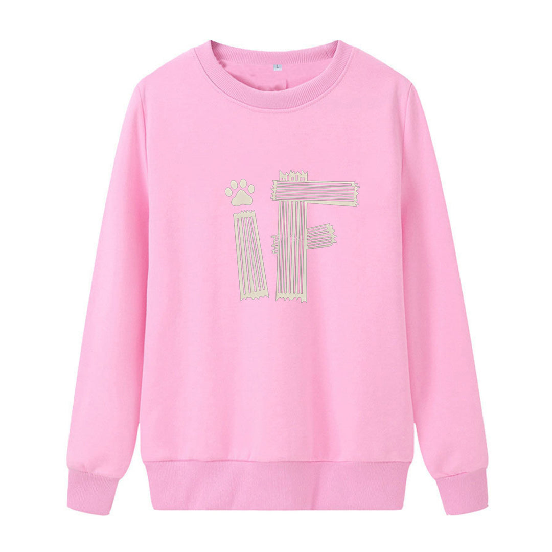 Kvinnors avslappnade sweatshirt med kreativt grafiskt tryck Mirla-Eva Jonsson