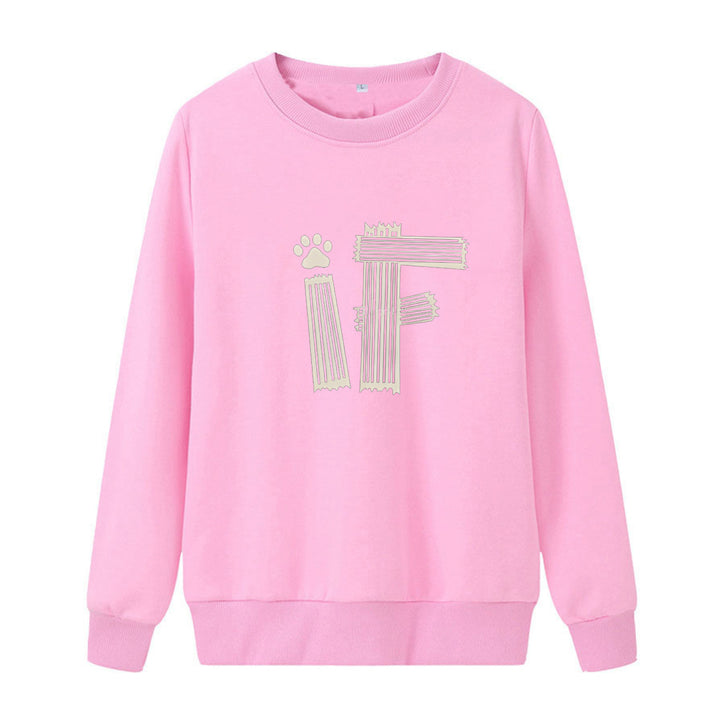 Kvinnors avslappnade sweatshirt med kreativt grafiskt tryck Mirla-Eva Jonsson