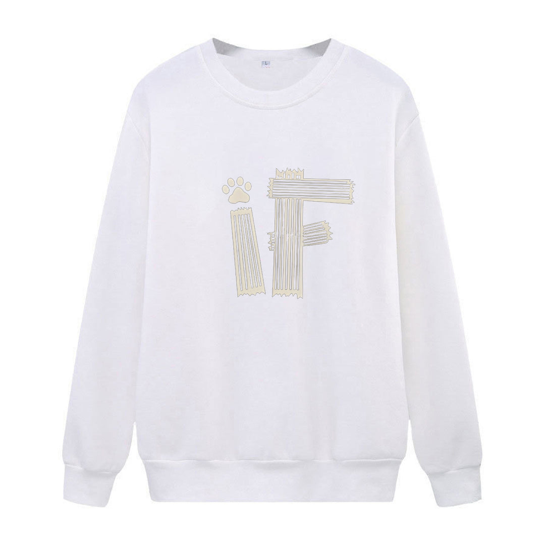 Kvinnors avslappnade sweatshirt med kreativt grafiskt tryck Mirla-Eva Jonsson