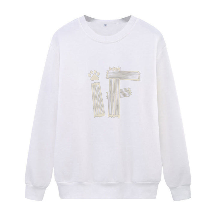 Kvinnors avslappnade sweatshirt med kreativt grafiskt tryck Mirla-Eva Jonsson