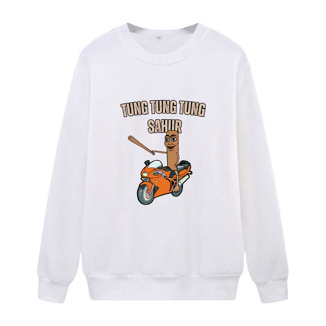Kvinnors avslappnade sweatshirt med rolig grafisk design Mirla-Eva Jonsson