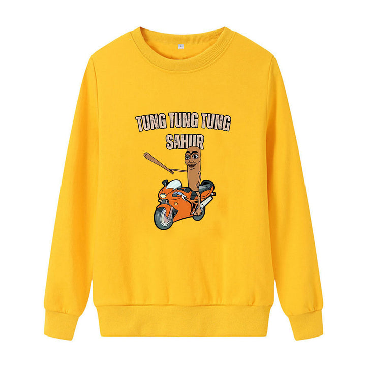 Kvinnors avslappnade sweatshirt med rolig grafisk design Mirla-Eva Jonsson