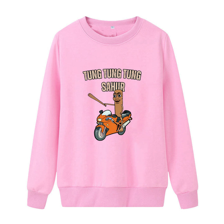 Kvinnors avslappnade sweatshirt med rolig grafisk design Mirla-Eva Jonsson