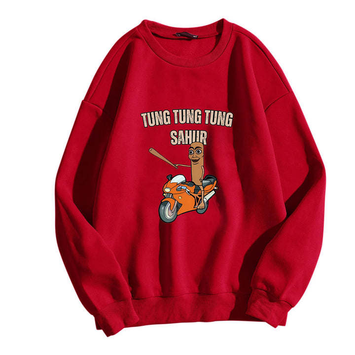 Kvinnors avslappnade sweatshirt med rolig grafisk design Mirla-Eva Jonsson