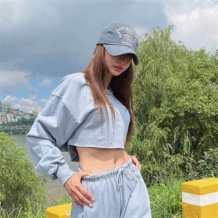 Kvinnors avslappnat crop-set med elastiska byxor Mirla-Eva Jonsson