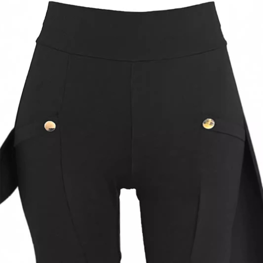 Kvinnors bekväma cargoleggings med knappdetaljer Mirla-Eva Jonsson