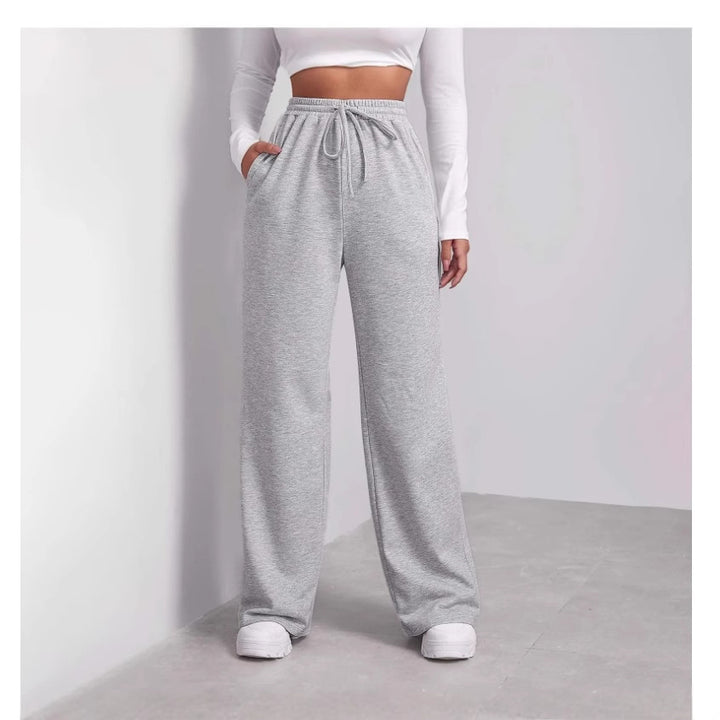 Kvinnors bekväma casual byxor med elastisk midja och praktiska sidofickor Mirla-Eva Jonsson