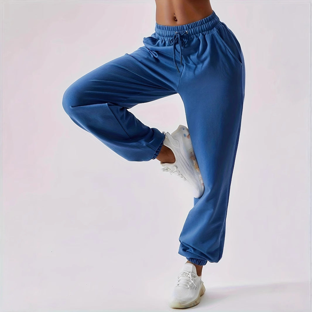 Kvinnors bekväma fleece joggingbyxor med elastisk midja Eva Jonsson-Eva Jonsson