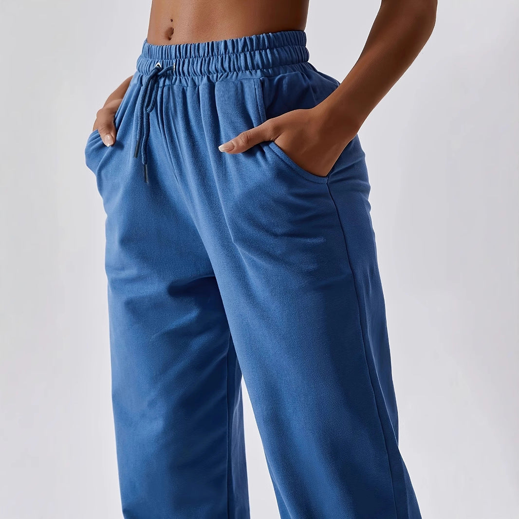 Kvinnors bekväma fleece joggingbyxor med elastisk midja Eva Jonsson-Eva Jonsson