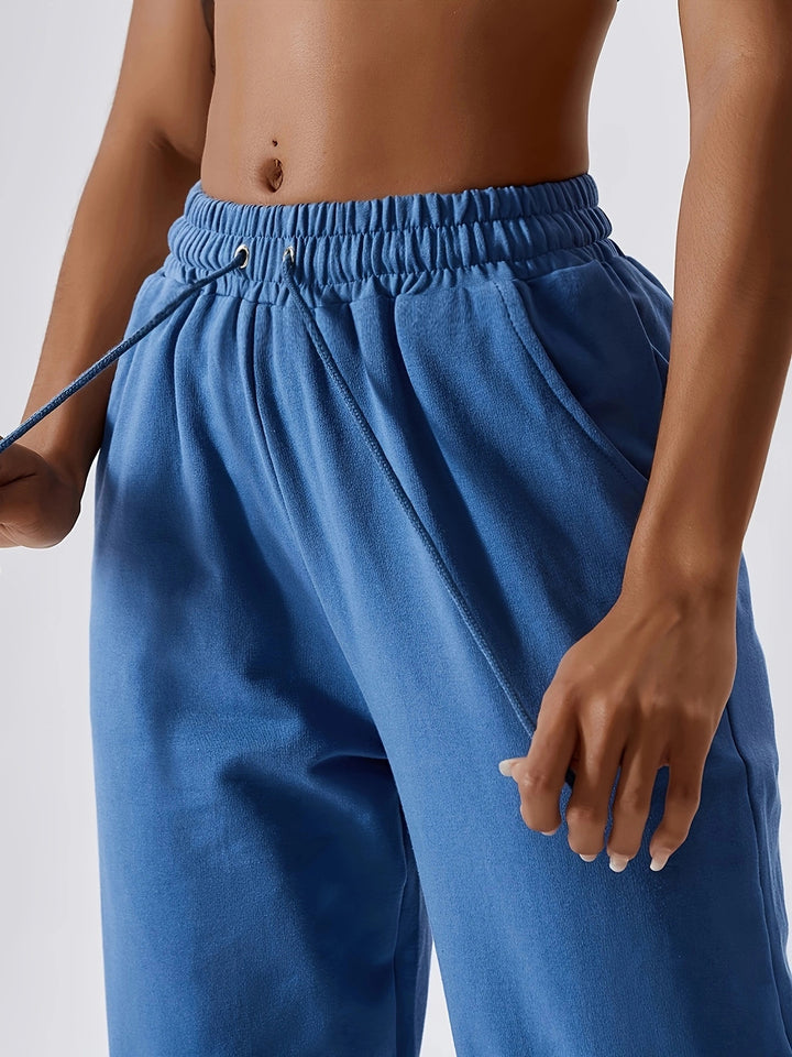 Kvinnors bekväma fleece joggingbyxor med elastisk midja Eva Jonsson-Eva Jonsson