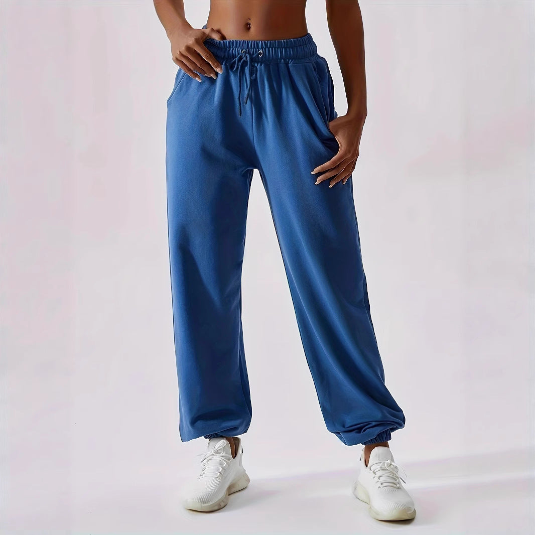 Kvinnors bekväma fleece joggingbyxor med elastisk midja Eva Jonsson-Eva Jonsson