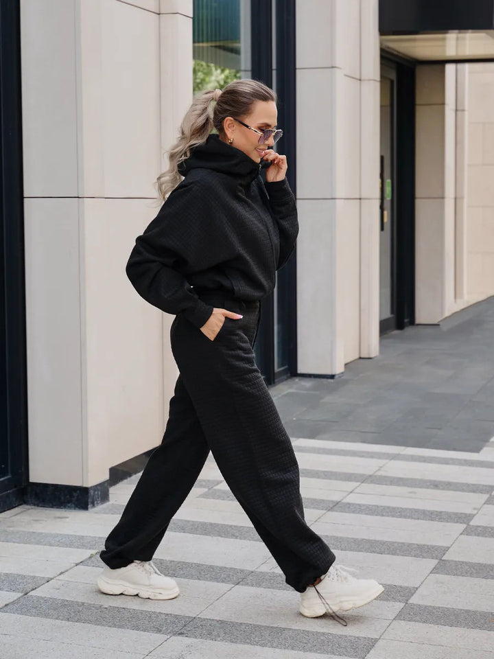 Kvinnors bekväma hoodie med bred jumpsuit Mirla-Eva Jonsson