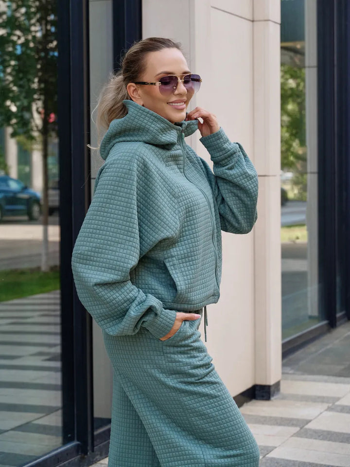 Kvinnors bekväma hoodie med bred jumpsuit Mirla-Eva Jonsson