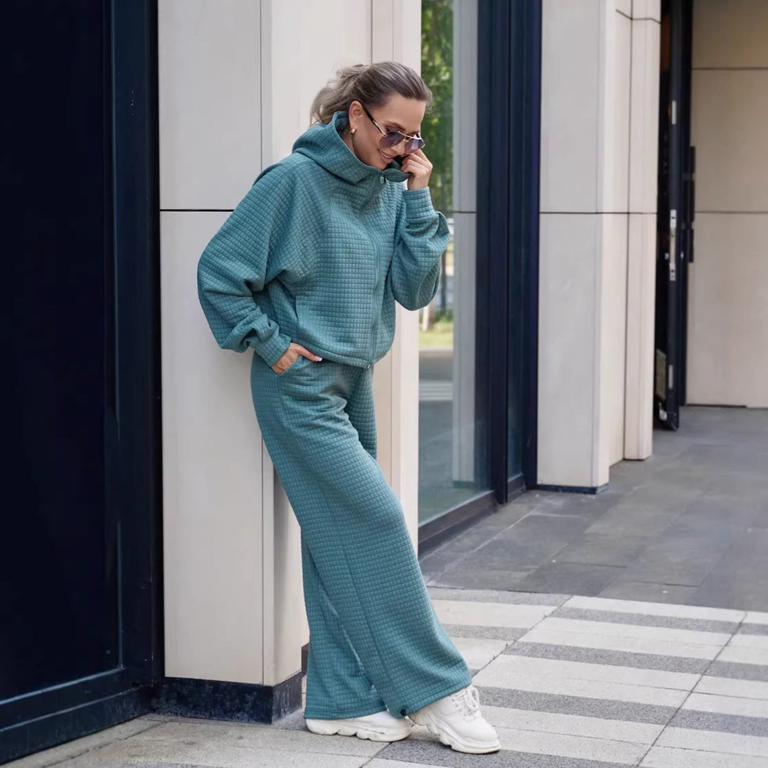 Kvinnors bekväma hoodie med bred jumpsuit Mirla-Eva Jonsson