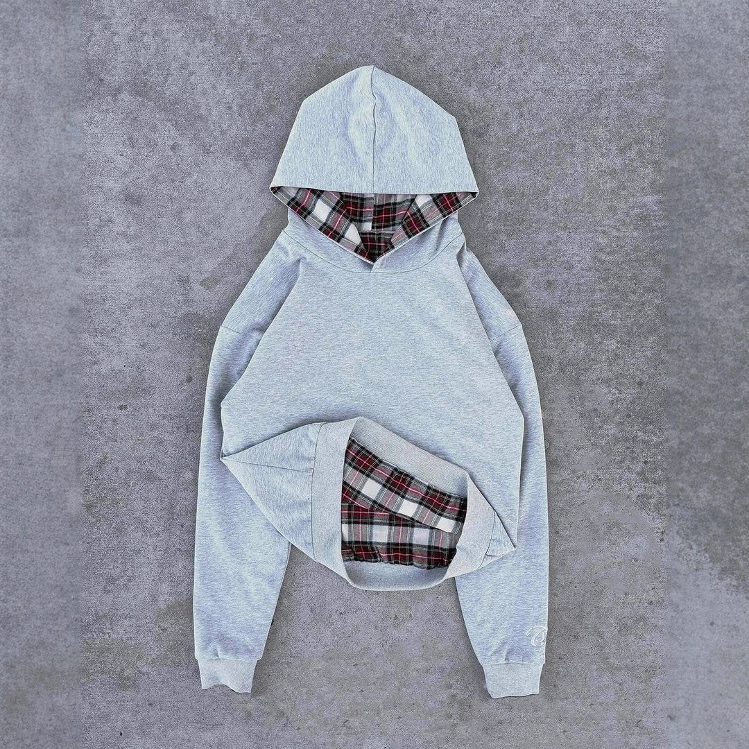 Kvinnors bekväma hoodie med rutmönster Mirla-Eva Jonsson