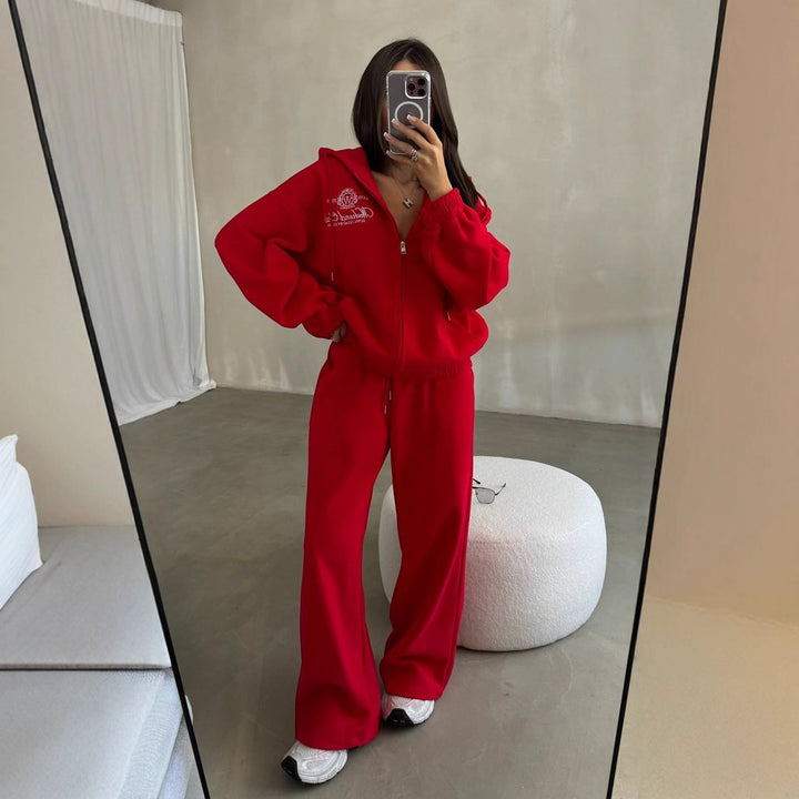 Kvinnors bekväma hoodie och avslappnade joggingbyxor set Mirla-Eva Jonsson