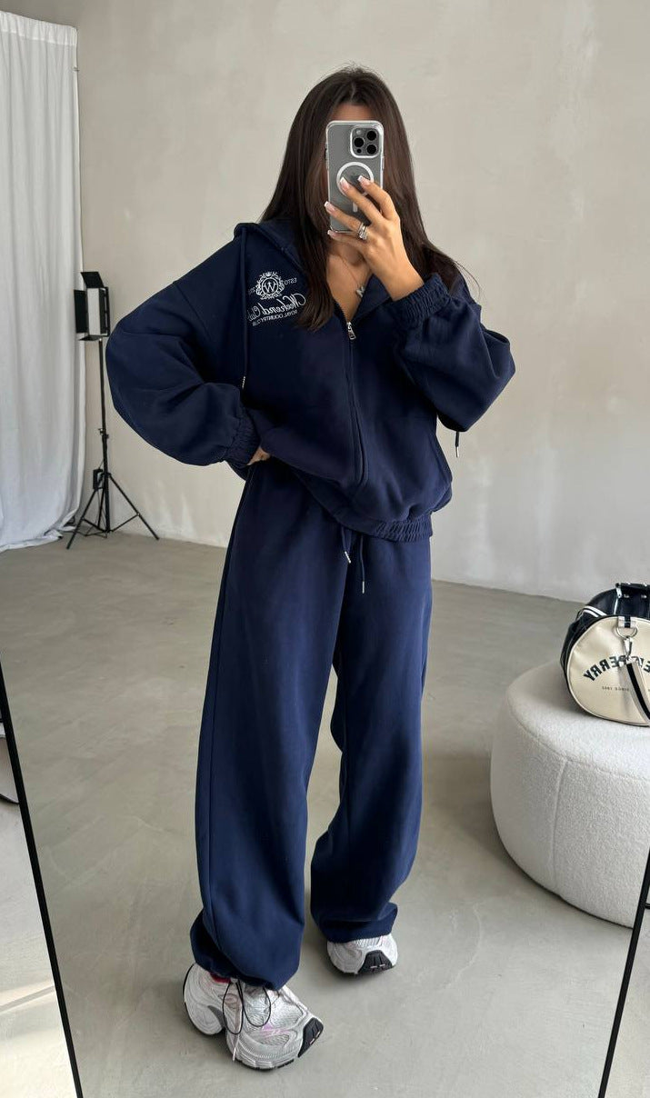 Kvinnors bekväma hoodie och avslappnade joggingbyxor set Mirla-Eva Jonsson