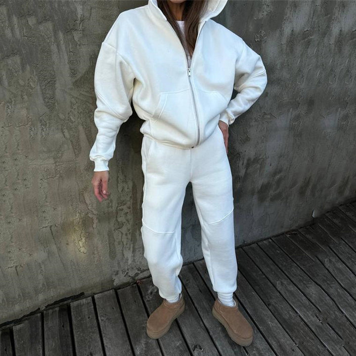 Kvinnors bekväma hoodie träningsdräkt med sportig look Eva Jonsson-Eva Jonsson