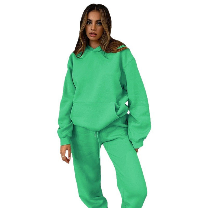 Kvinnors bekväma huvtröja-set tillverkat av högkvalitativt sweatshirtmaterial Mirla-Eva Jonsson